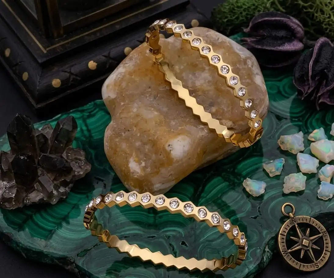 Crystal edge bracelet from Saj Kotha